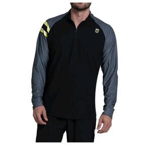 K-Swiss men's Striker 1/4 zip long sleeve tennis medium top
